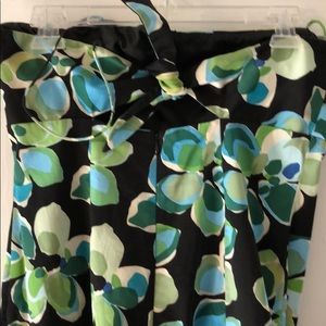 Evan-Picone floral dress w/ tie-back